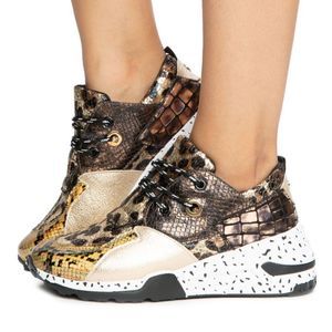 Yoki Animal Print Sneakers, Size 9